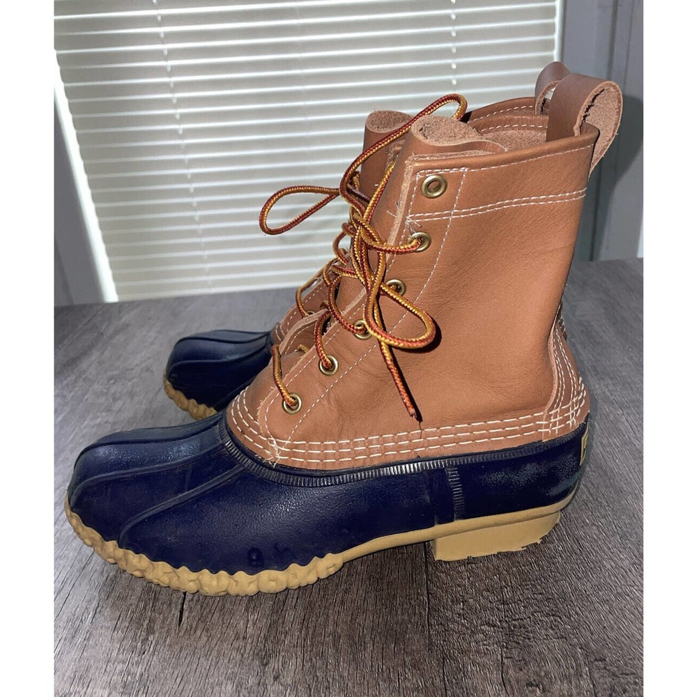 L.L. BEAN 8” Bean Boots Duck Boots WATERPROOF Women’s SIZE 7 M Blue Rubber